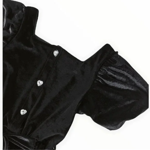 ZARA Kids | Black | VELVET JUMPSUIT - Picture 3 of 5